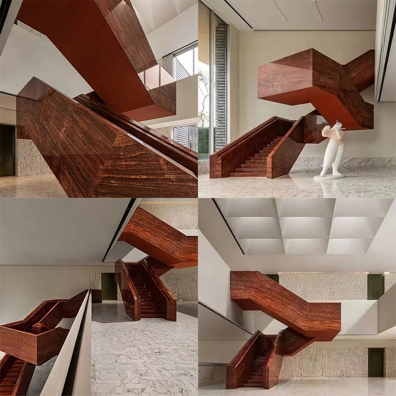 Luxury Royal Red Marble Stone Slab for Exterior Interior Wall Decoration Floor Tiles Villa Mansion Projects Luxury Home Furniture Kitchen Countertop Floor Tiles