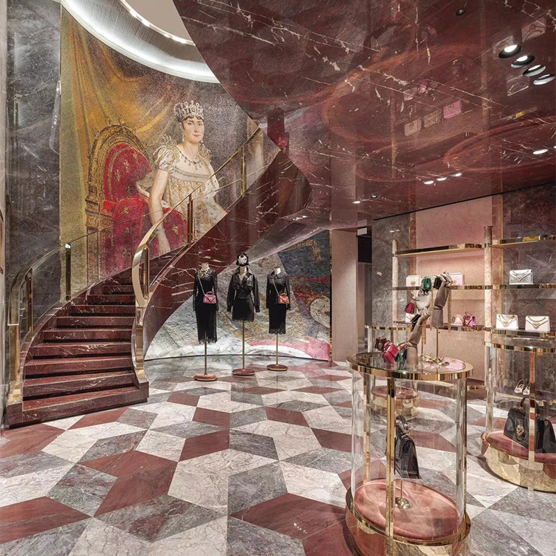 Luxury Royal Cartier Red Marble Stone Slab for Exterior Interior Wall Decoration Floor Tiles Villa Mansion Projects Luxury Home Furniture Kitchen Countertop Floor Tiles