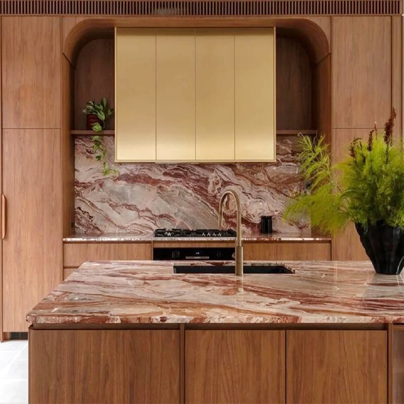 100% Natural Monica Red Marble Stone Slab for Exterior Interior Wall Decoration Floor Tiles Villa Mansion Projects Luxury Home Furniture Kitchen Countertop Bathroom Vanity