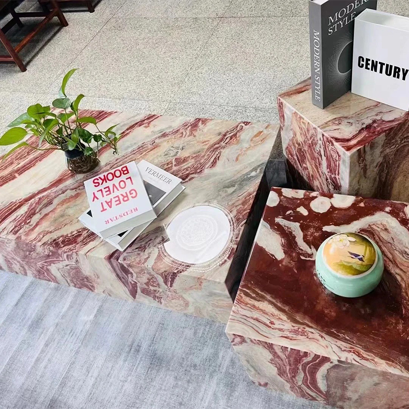 100% Natural Monica Red Marble Stone Slab for Exterior Interior Wall Decoration Floor Tiles Villa Mansion Projects Luxury Home Furniture Kitchen Countertop Bathroom Vanity