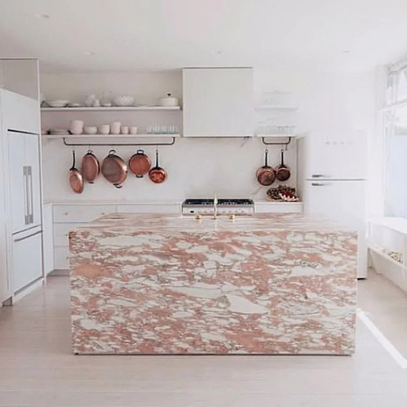 Luxury Royal Norwegian Rose Pink Marble Stone Slab for Exterior Interior Wall Decoration Floor Tiles Villa Mansion Projects Luxury Home Furniture Kitchen Countertop Floor Tiles Bathroom Vanity