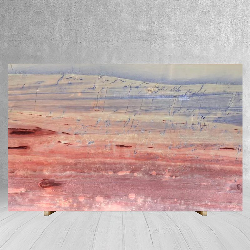 Luxury Royal Rainbow Red Marble Stone Slab for 