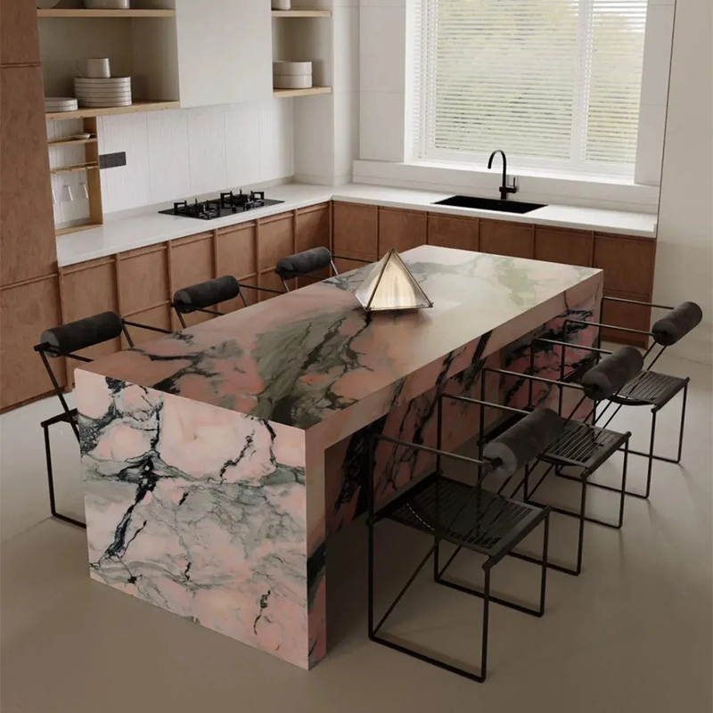 Luxury Royal Smoky Pink Marble Slab for Exterior Interior Wall Decoration Floor Tiles Villa Mansion Projects Luxury Home Furniture Kitchen Countertop Bathroom Vanity
