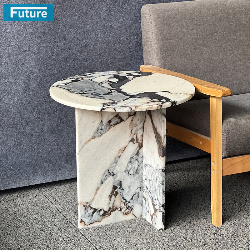 OEM/ODM Luxury Style Elephant White Marble Side Tea Table for Livingroom Diningroom Coffee Shop Luxury Furniture