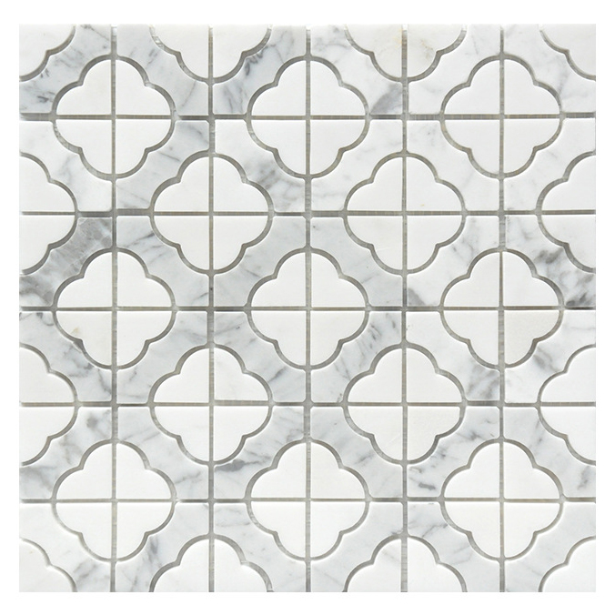 Moroccan Style Inkjet Printing Colorful Flower Marble Tiles Kitchen Bathroom Wall Decoration Natural Stone Mosaic