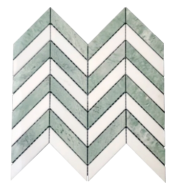 Luxury Customzie Size Shape Natural Green Marble Mosaic Tiles for Home Decoration Villa Staircase Wall Panel Floor Tiles