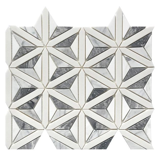 Modern Style Star Circle Iridescent Metal Inkjet Mosaic Tiles Cheap Price Interior Wall Decoration Product Type