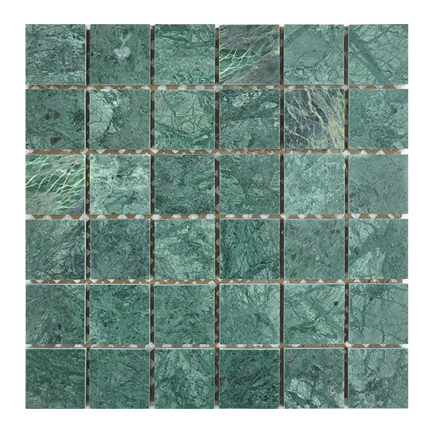 Custom Design Interior Wall Decorative Cladding White Jade Waterjet Marble Mosaic Steel Mix Marble Mosaic Tile