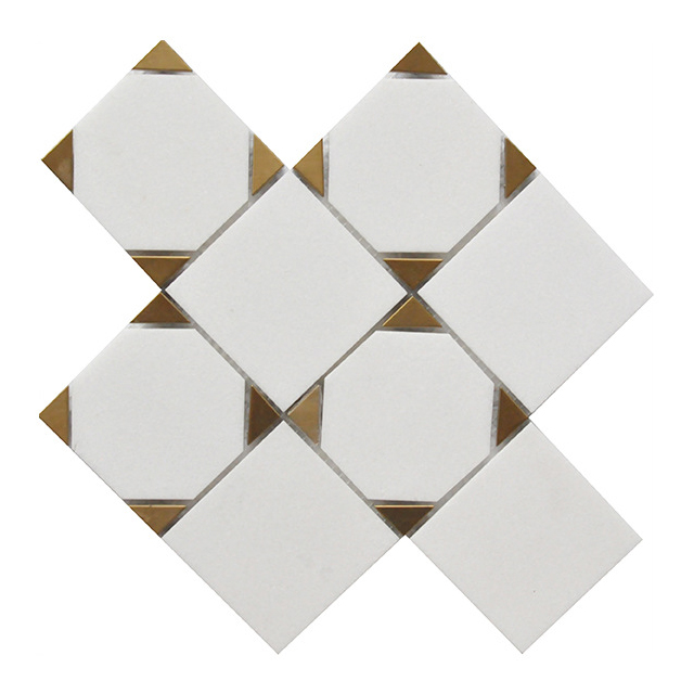 Luxury Customzie Size Natural Marble Mosaic Tiles for Floor Tiles Wall Panel Exterior Decoration Project Swimming Pool Tiles