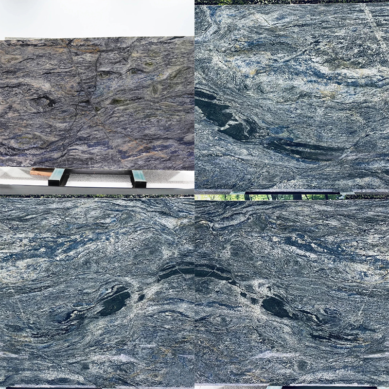 Luxury Royal Milky Way Blue Marble Slab for Exterior Interior Wall Decoration Floor Tiles Villa Mansion Projects Luxury Home Furniture Kitchen Countertop Bathroom Vanity