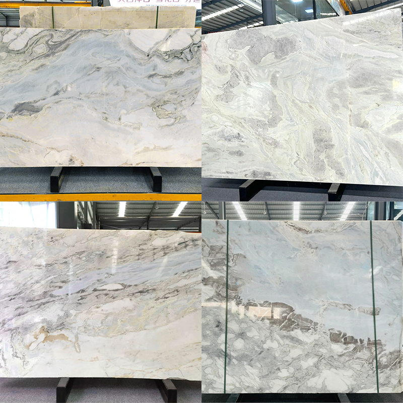 Luxury Fendi Blue Marble Slab for Exterior Interior Wall Decoration Floor Tiles Villa Mansion Projects Luxury Home Furniture Kitchen Countertop Bathroom Vanity Staircase