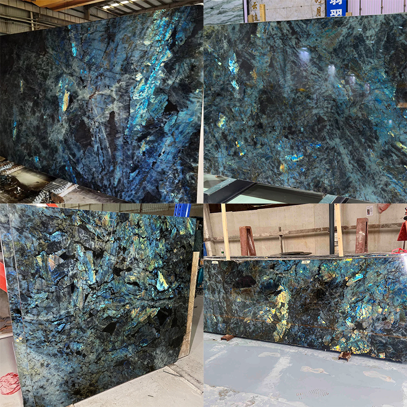 Modern Natural Blue Jade Luxury Marble Slab Stone for Dinning Table Top Living Room Interior Decoration