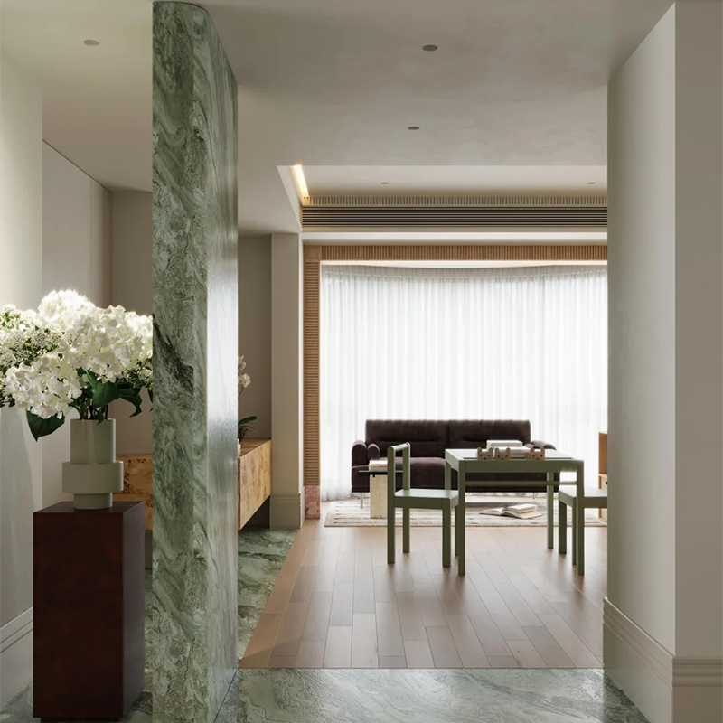 100% Natural Luxury Customiz Size Jade Irish Green Marble Slab for Kitchen Countertop Wall Panel Decor Staircase Luxury Furniture