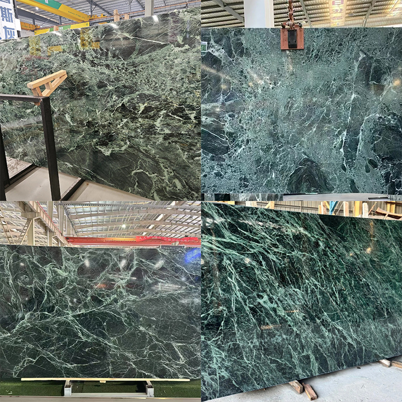 Luxury Customiz Size Parada Verde Alpi Green Marble Slab for Kitchen Countertop Wall Panel Decor Staircase Luxury Furniture