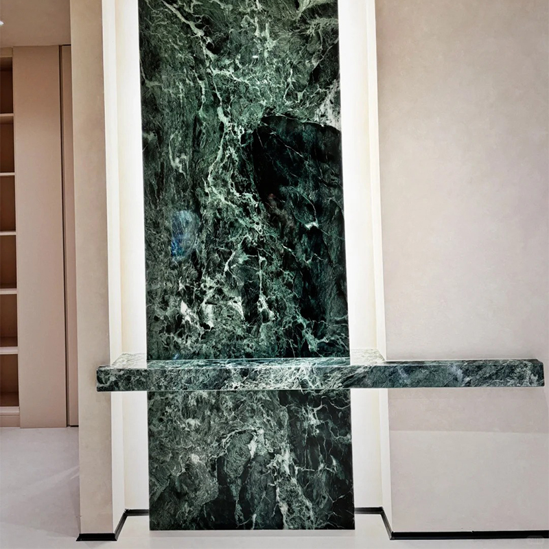 Luxury Customiz Size Parada Verde Alpi Green Marble Slab for Kitchen Countertop Wall Panel Decor Staircase Luxury Furniture