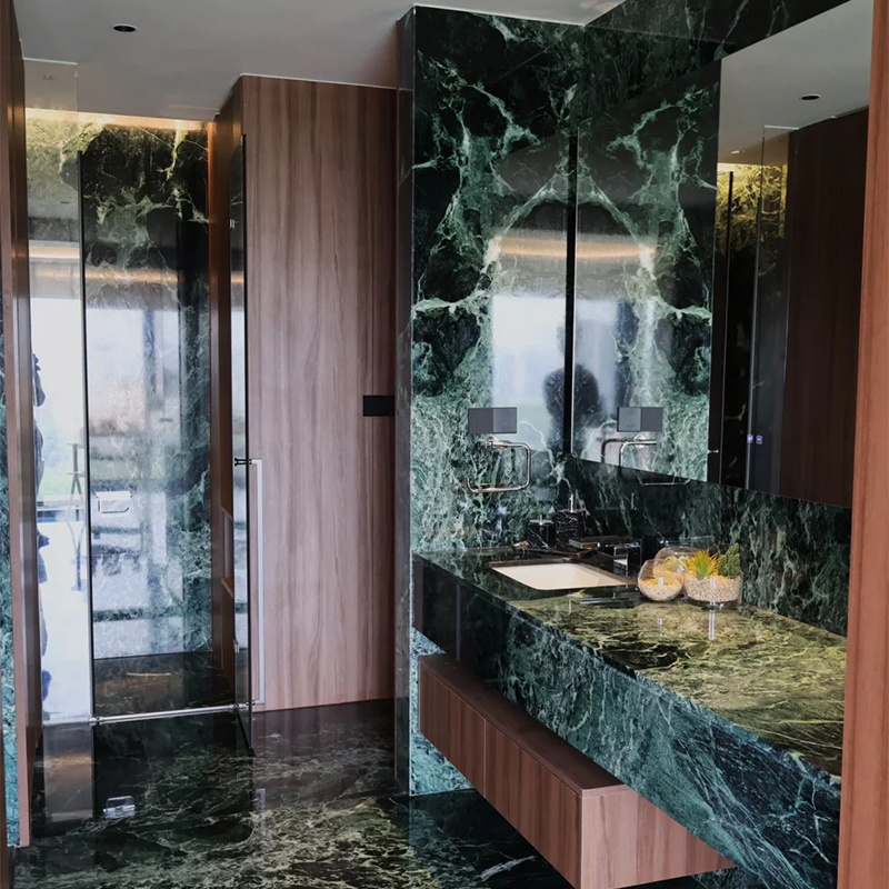Luxury Customiz Size Parada Verde Alpi Green Marble Slab for Kitchen Countertop Wall Panel Decor Staircase Luxury Furniture