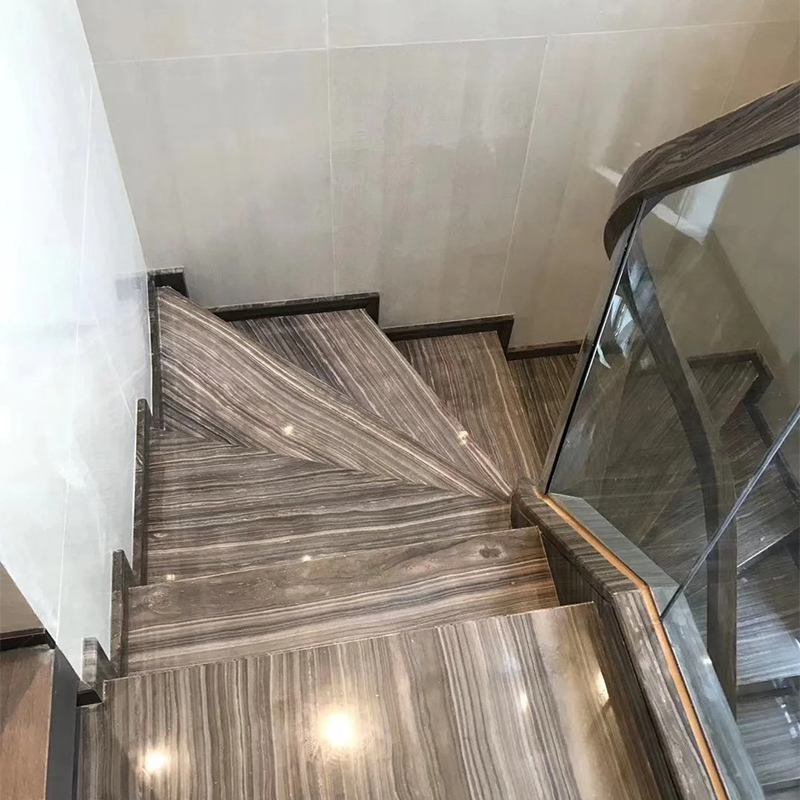 Luxury Customize Size Wood Vein Eramosa Brown Marble Slab Natural Stone for Countertop Wall Cladding Villa Staircase