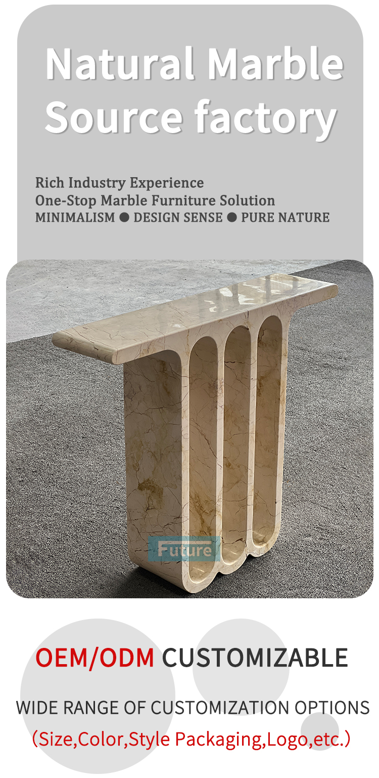 Sofitel Gold Marble Console Table