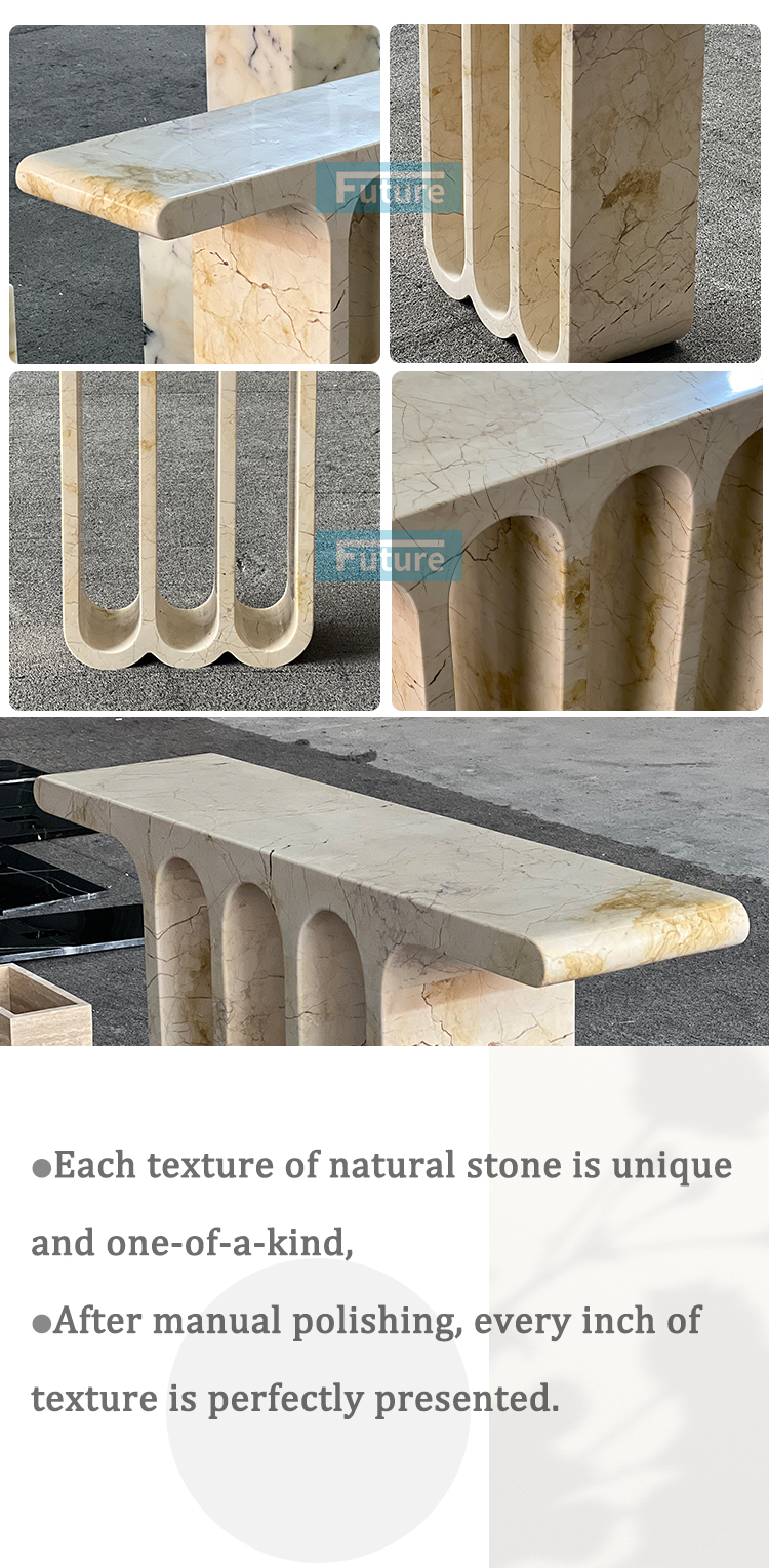 Sofitel Gold Marble Console Table
