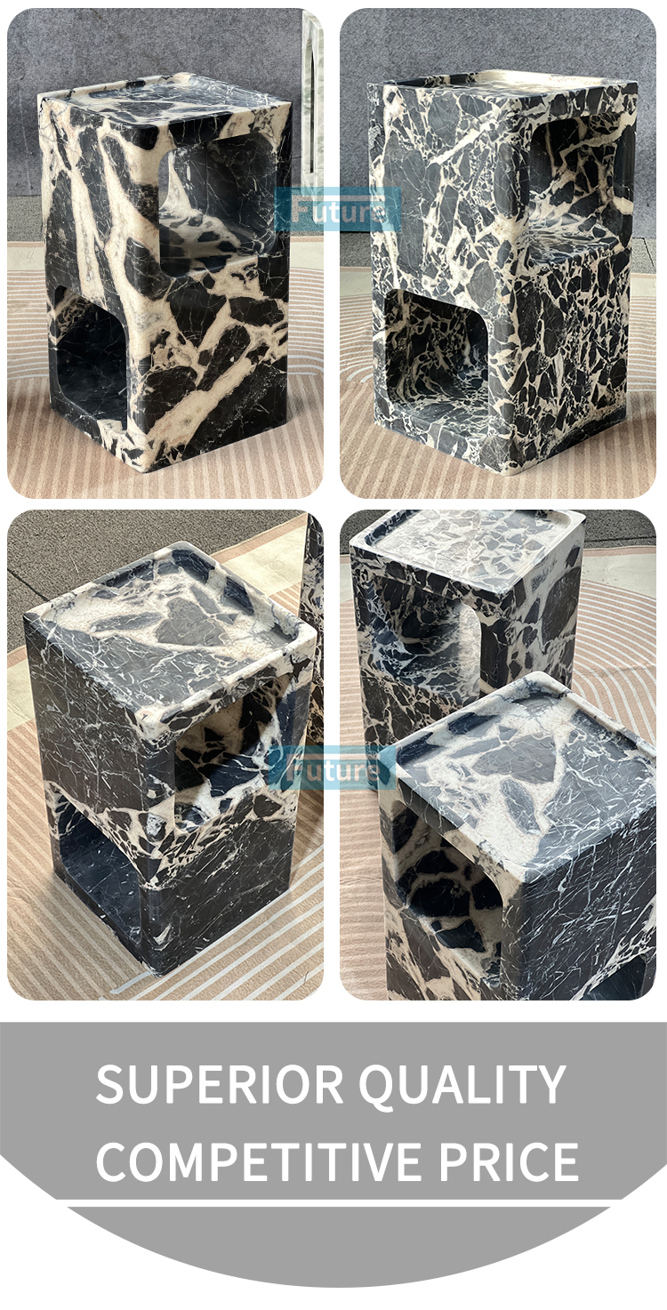 alacatta Black Marble Side Table