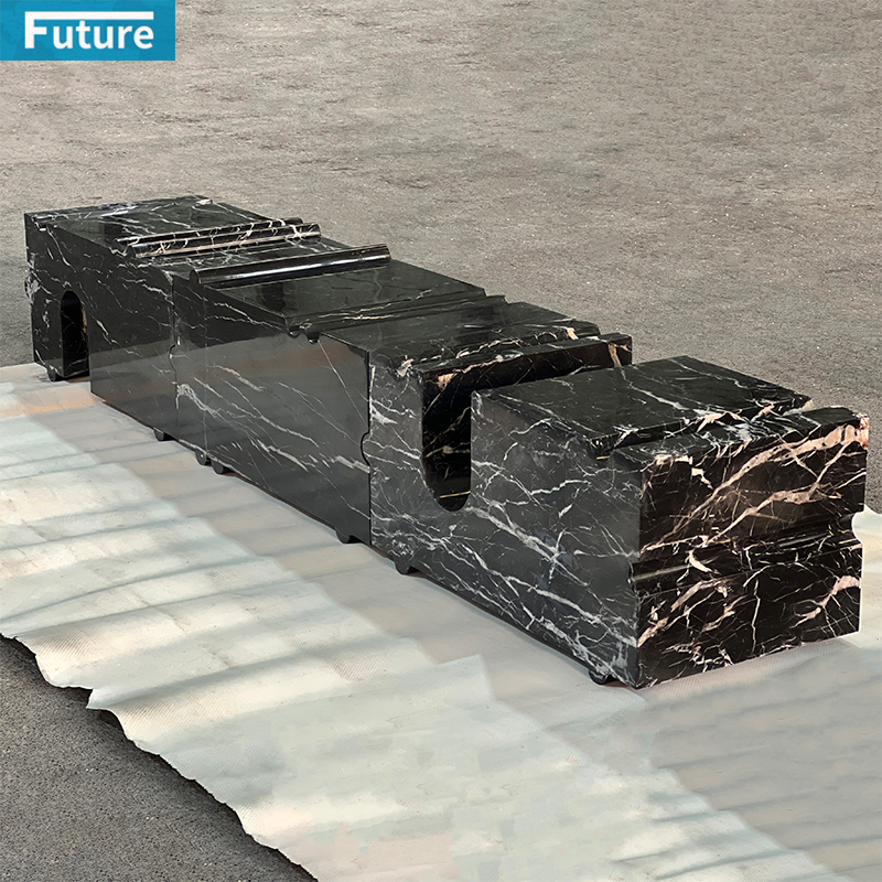 Natural Nero Black Marqulina Marble Side Table for Livingroom Diningroom Coffee Shop Luxury Furniture