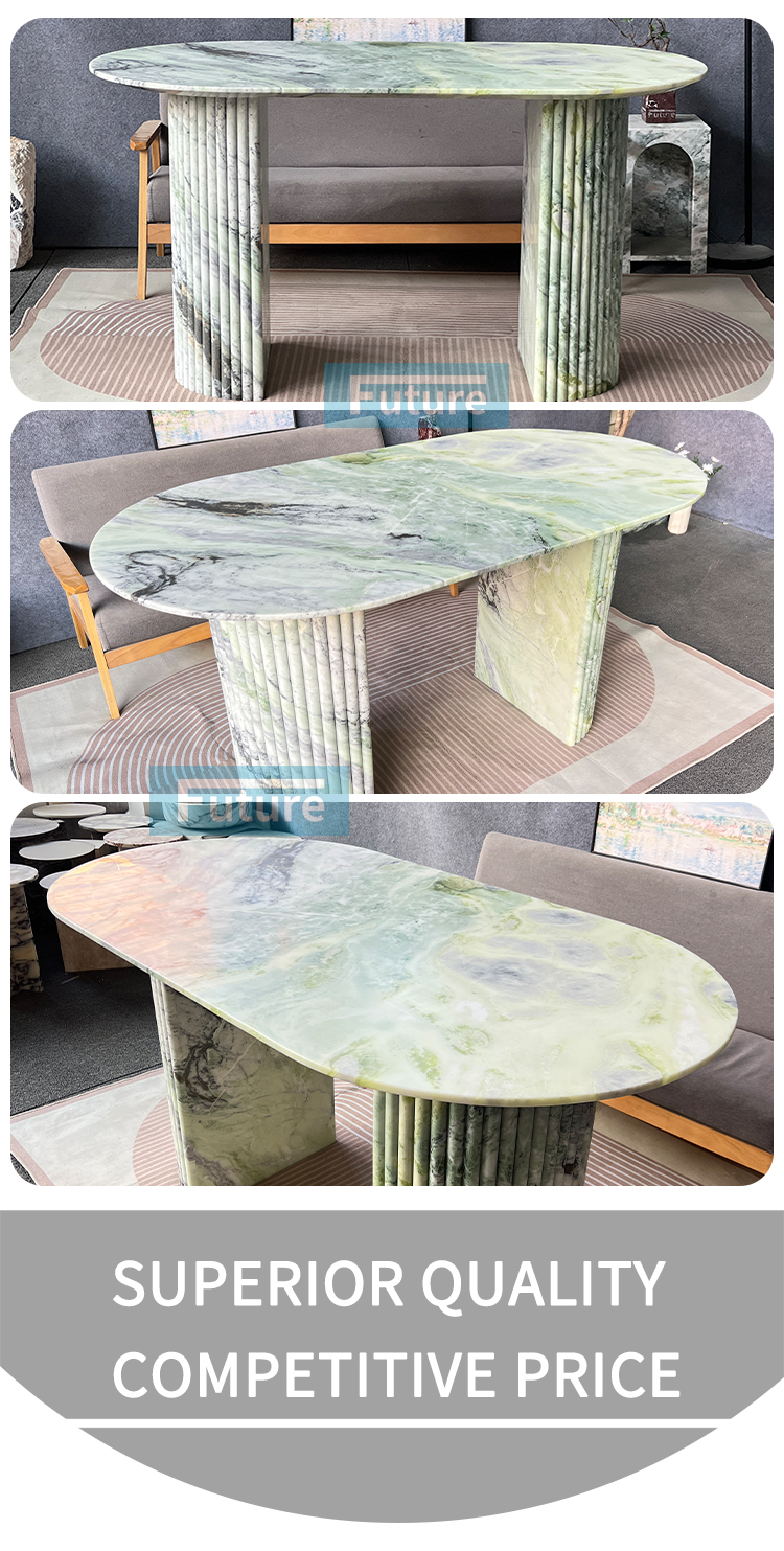Light Green Marble Dining Table