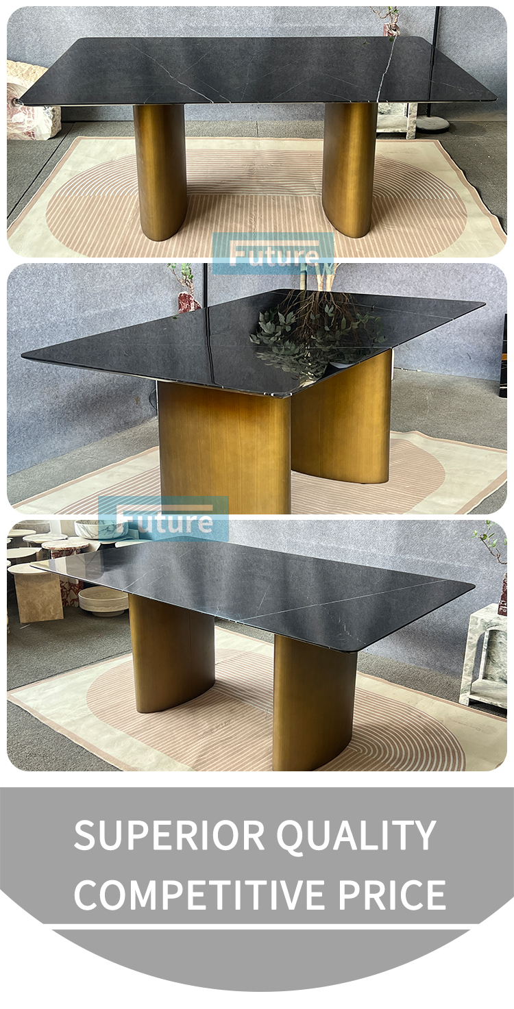Black Marqulina Marble Dining Table Black Marqulina Marble Dining Table