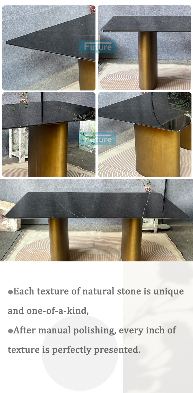 Black Marqulina Marble Dining Table Black Marqulina Marble Dining Table