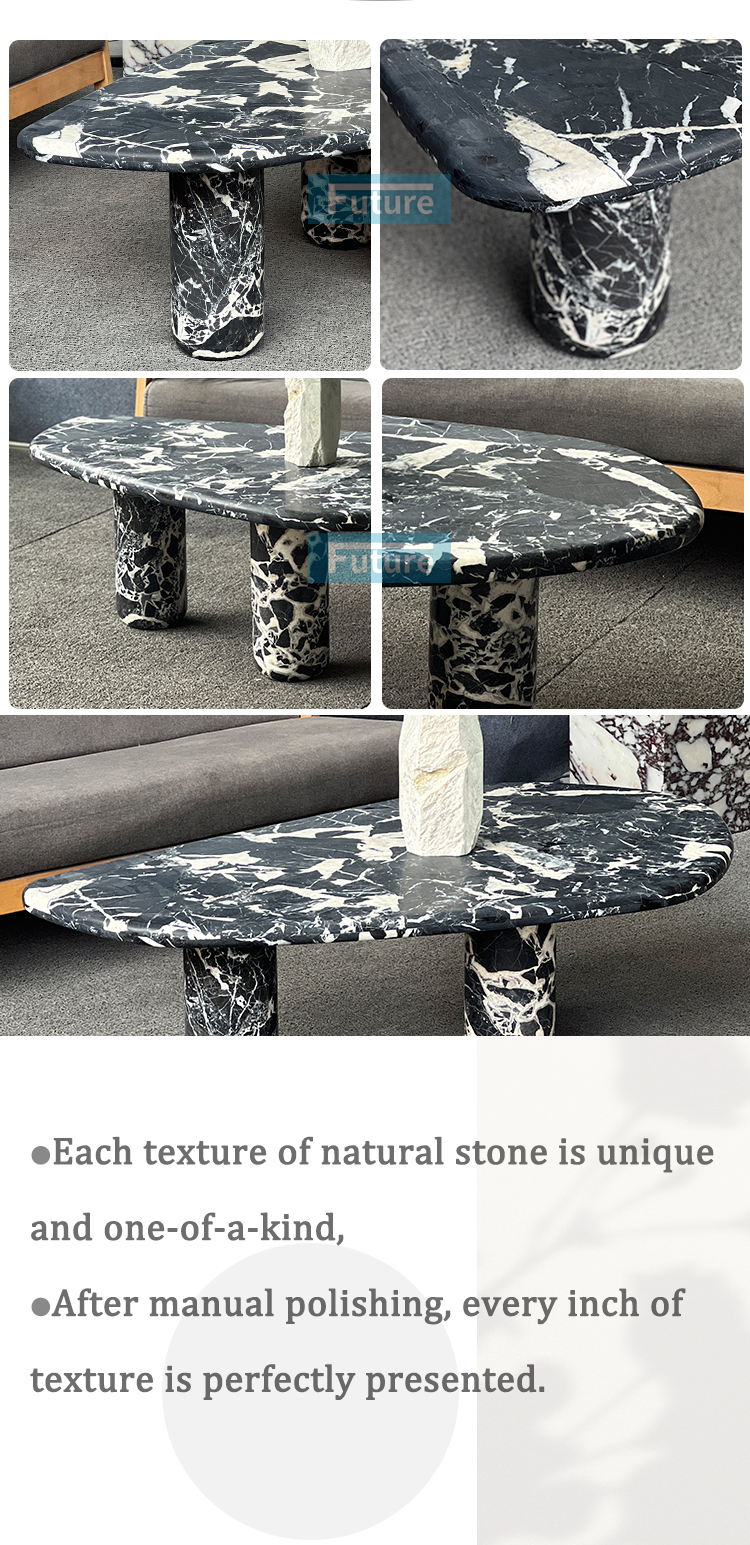 Calacatta Black Marble Coffee Table