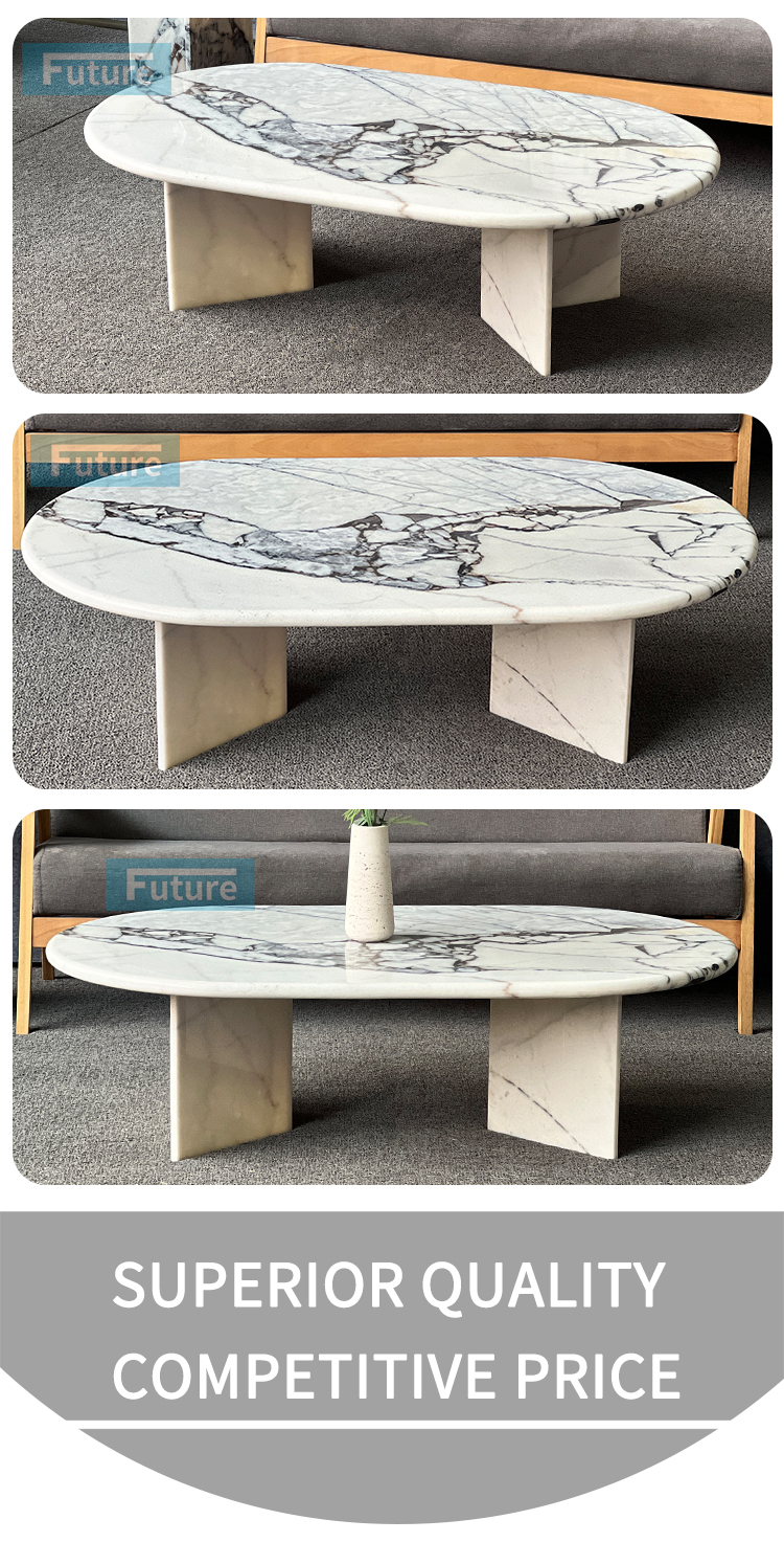 Elephant White Marble Coffee Table