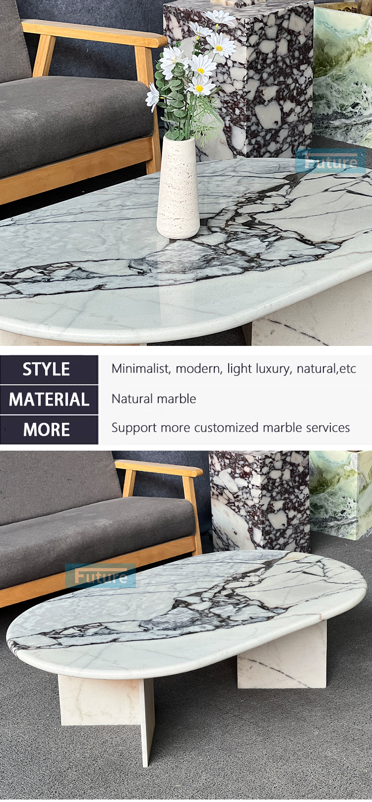 Elephant White Marble Coffee Table