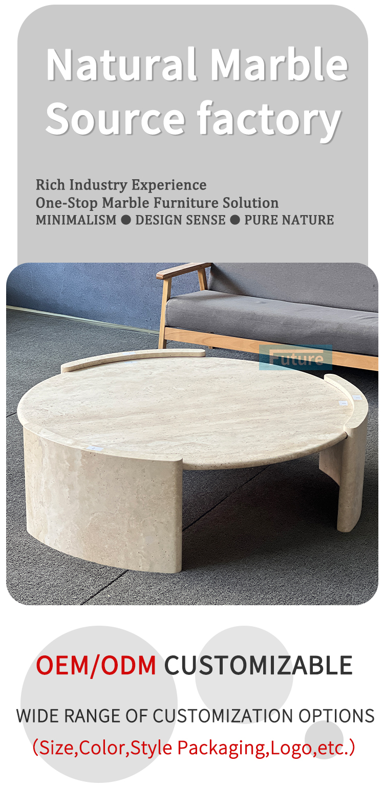 travertine coffee table
