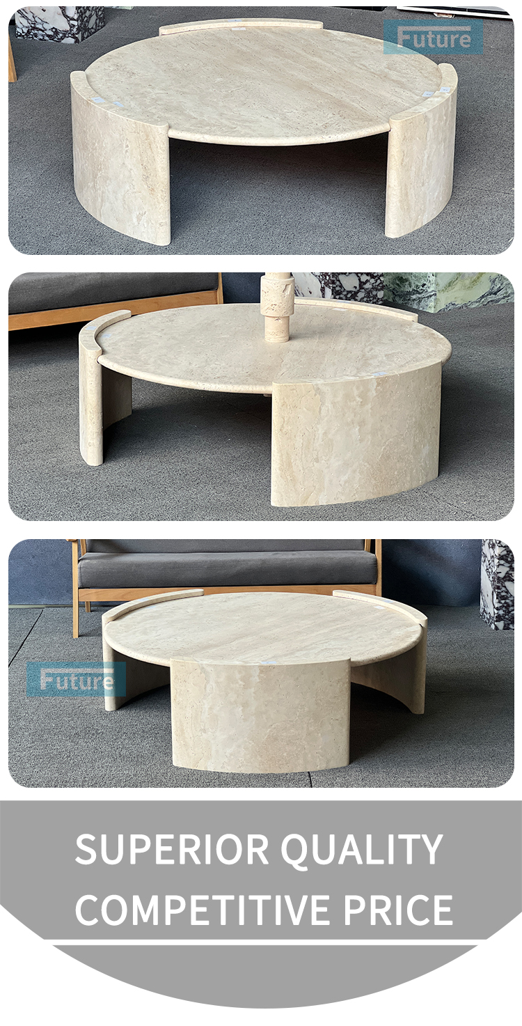 travertine coffee table
