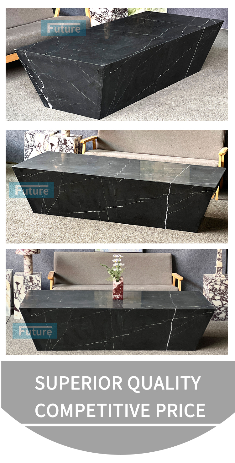 Black Marqulina Marble Coffee Table