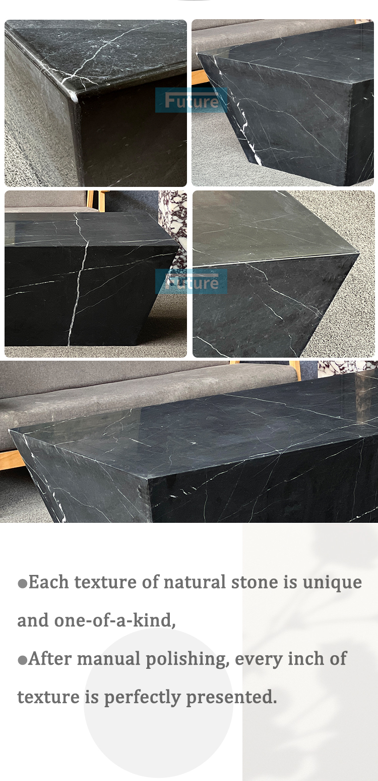 Black Marqulina Marble Coffee Table