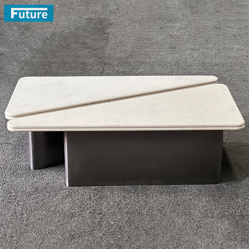 Luxury Modern Style Rectangular Top Carara White Marble Coffee Table Tea Table For Home Decor Livingroom Furniture Hotel Bar Coffee Shop