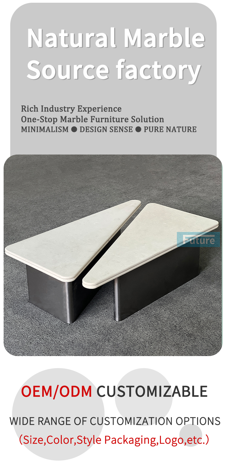 Carara White Marble Coffee Table