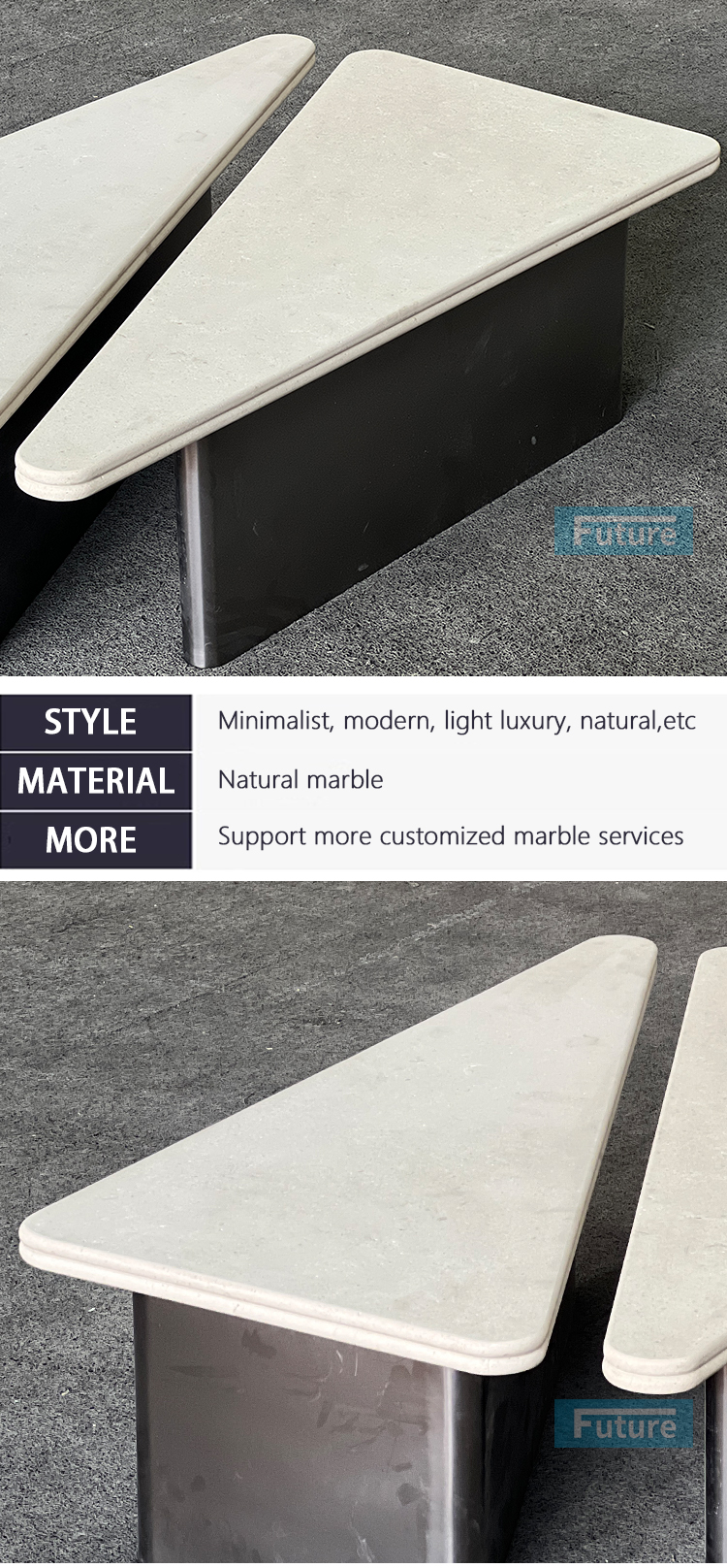Carara White Marble Coffee Table