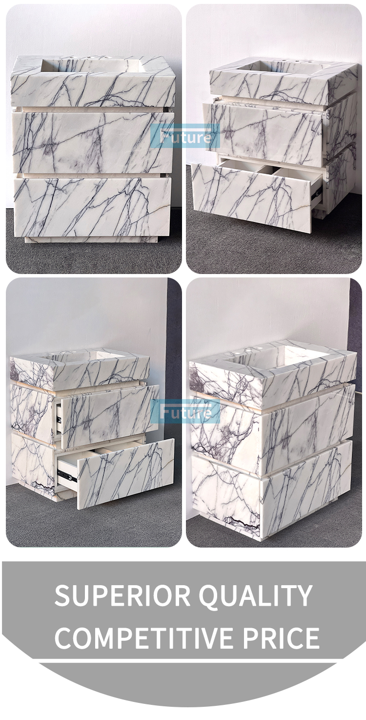 White Lilac Marble Vanity