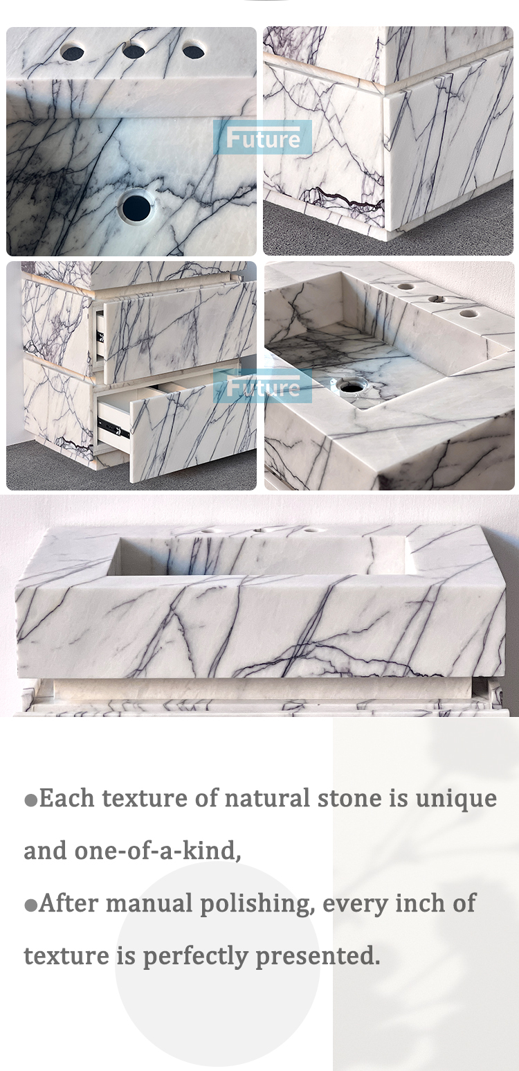 White Lilac Marble Vanity