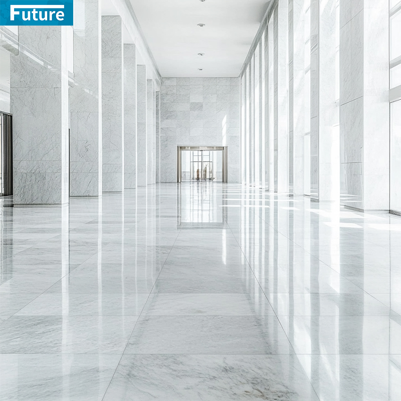 Luxury Style Customize Size White Marble Floor Tiles for Hotel Decor Project Mansions Villa Interior Decoration Project