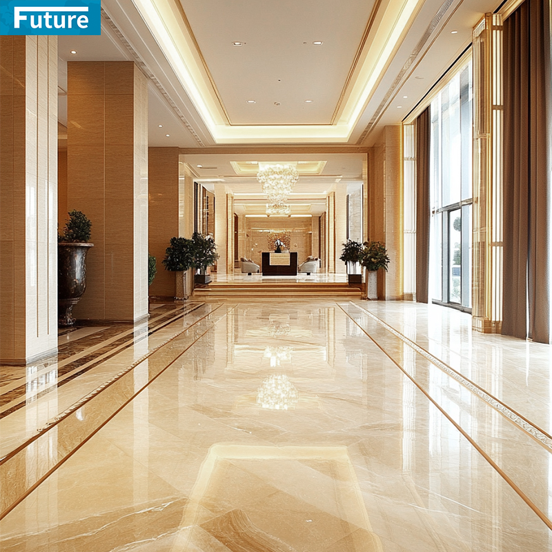Luxury Polished Glazed White Marble Floor Tiles for Hotel Decor Project Mansions Villa Interior Decoration Project