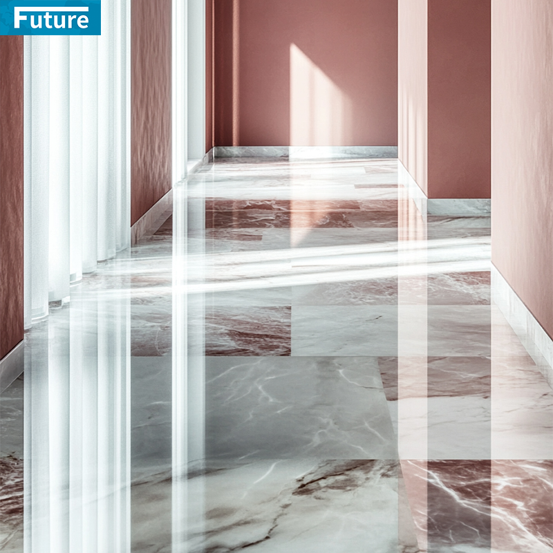 Natural Stone Customzie Size White and Red Marble Floor Tiles for Hotel Decor Project Mansions Villa Interior Decoration Project Staircase