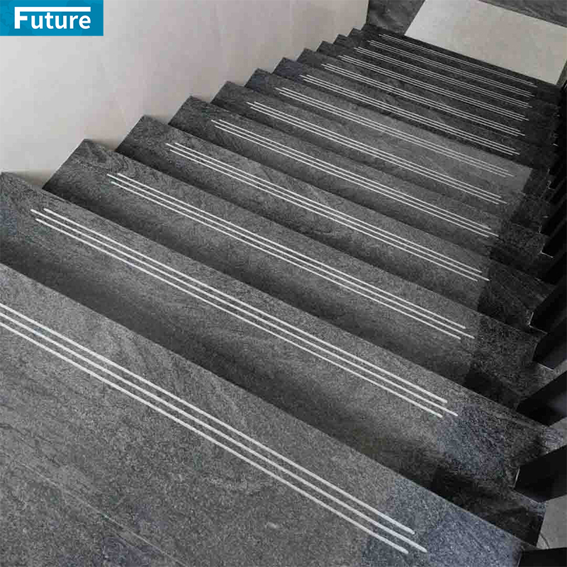 Luxury Natural Stone Customize Black Marble Staircase for Villa Luxury Apartment Mansions Hotel Castle Decroation Projects