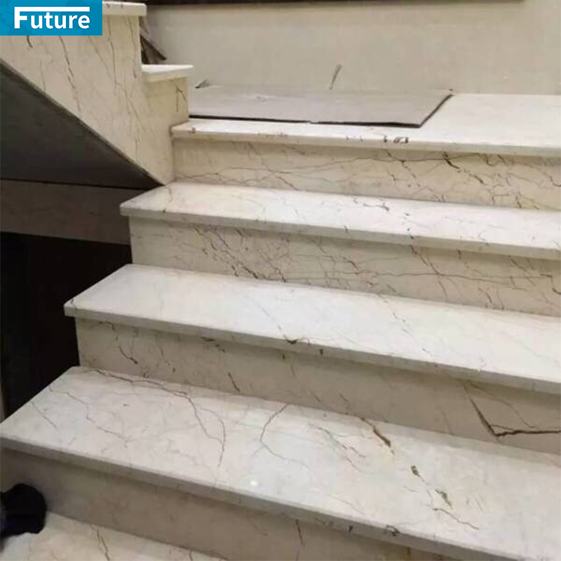 Customize Size Shape and Color Grey Marble Staircase for Villa Luxury Apartment Mansions Hotel Castle Decroation Projects