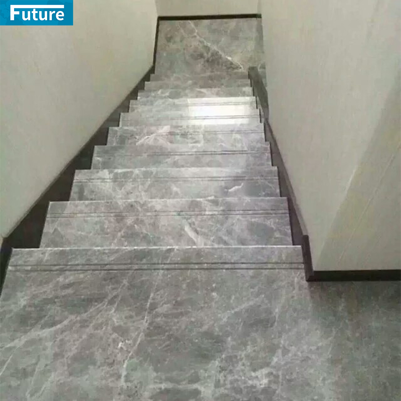 Luxury Style Natural Stone Black Marble Staircase TIles for Interior Villa Luxury Apartment Mansions Hotel Castle Decroation Projects