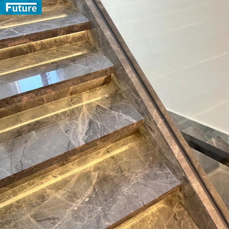Luxury Style White Marble with Black Veins TIles for Interior Villa Luxury Apartment Mansions Hotel Castle Decroation Staircase Projects