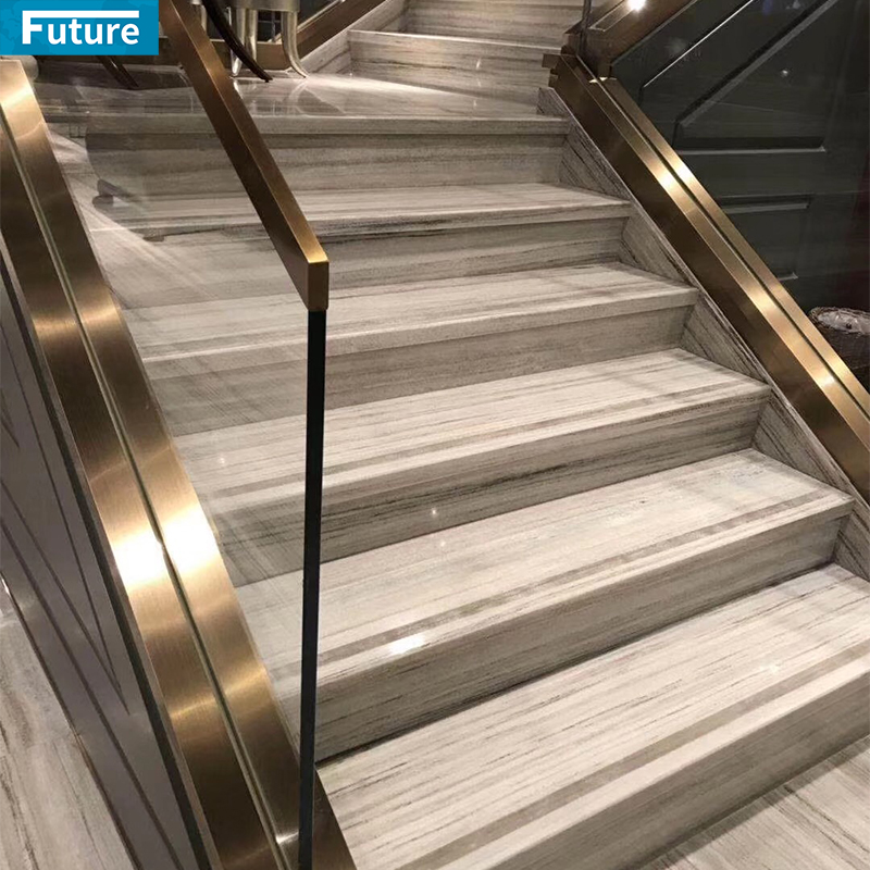 Waterproof Durable Marble Staircase TIles for Interior Villa Luxury Apartment Mansions Hotel Castle Decroation Projects