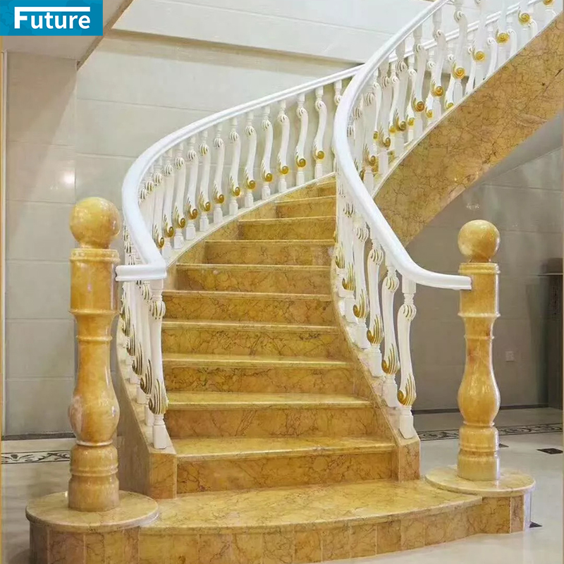 Luxury Style White Marble with Black Veins TIles for Interior Villa Luxury Apartment Mansions Hotel Castle Decroation Staircase Projects