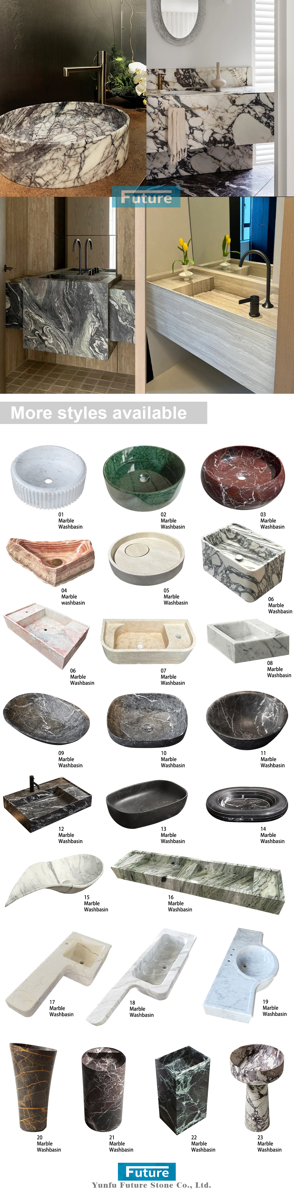 marble wash basin